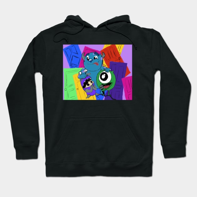 Monsters & doors galore Hoodie by Creativv Arts